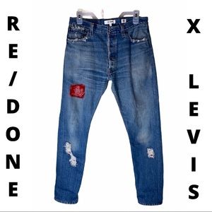RE/DONE X LEVIS Patch wear Jeans